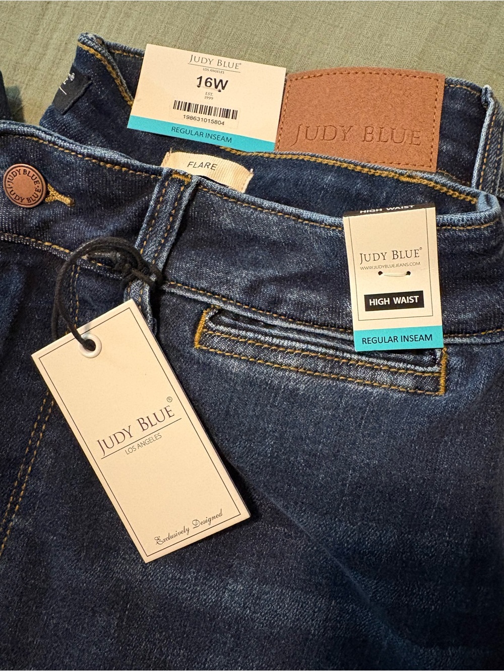 Judy Blue High Waisted Trouser Flare Size 16-New W/Tags - Picture 2 of 8